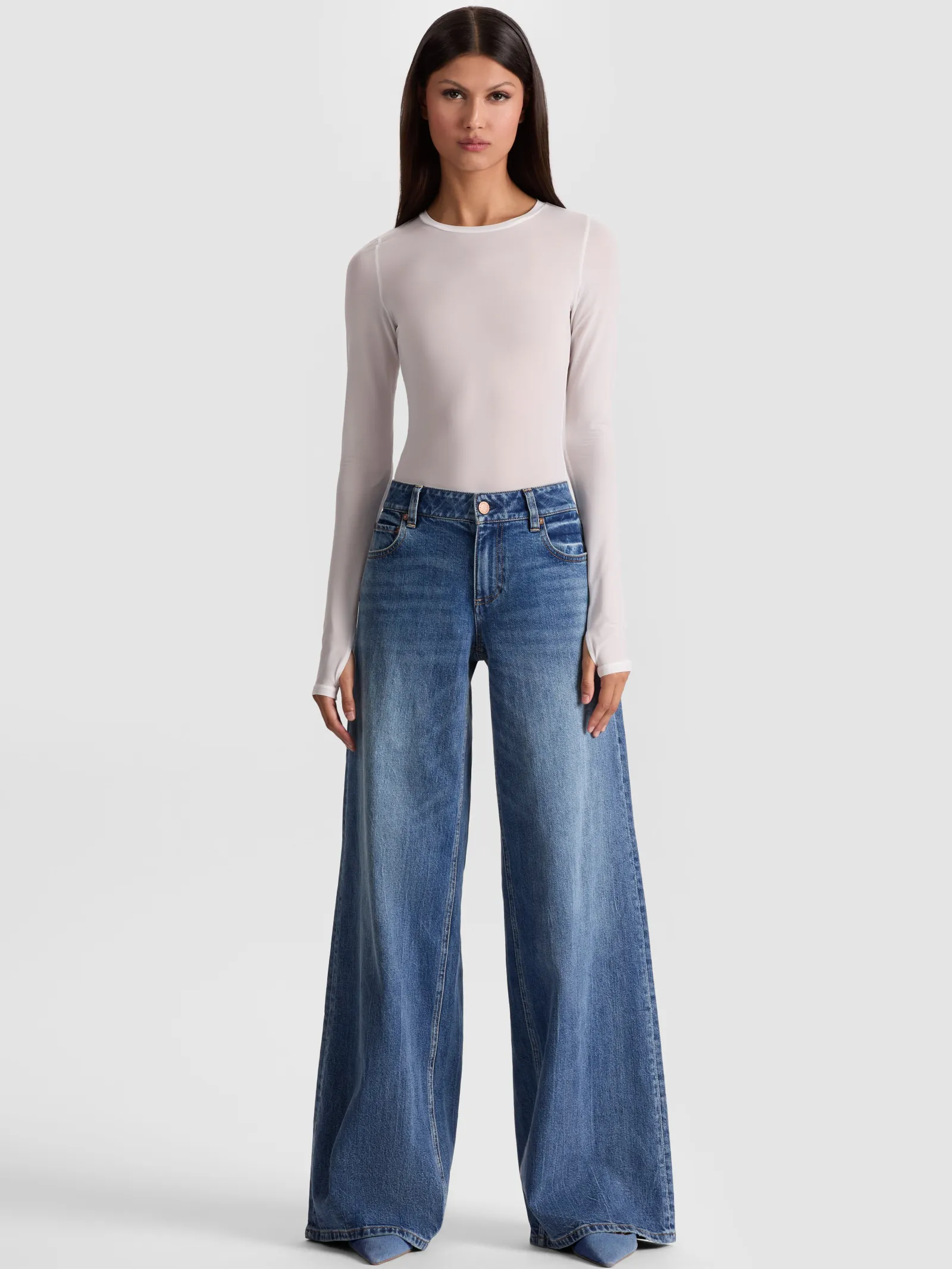 Alice and Olivia BODYSUITS*HOTTIE LONG SLEEVE BODYSUIT