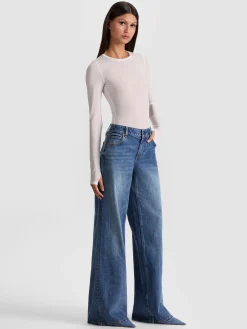 Alice and Olivia BODYSUITS*HOTTIE LONG SLEEVE BODYSUIT