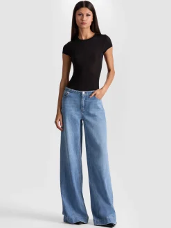 Alice and Olivia BODYSUITS*HOTTIE SHORT SLEEVE BODYSUIT