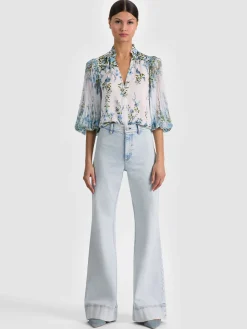 Alice and Olivia BLOUSES*ILAN BUTTON DOWN BLOUSE