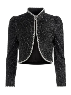 Alice and Olivia CROPPED JACKETS*ILARIA EMBELLISHED JACKET