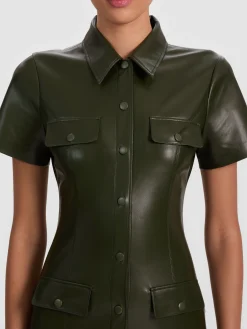 Alice and Olivia MINI*JAMIE VEGAN MINI DRESS