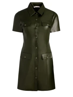 Alice and Olivia MINI*JAMIE VEGAN MINI DRESS