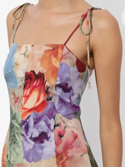 Alice and Olivia MIDI*JEANETTE PANELED MIDI DRESS