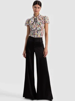 Alice and Olivia BLOUSES*JEANNIE STACEFACE SILK BLOUSE