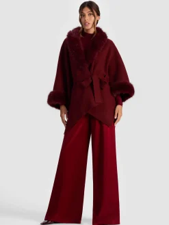 Alice and Olivia ANDREW PANT|JADE MESH BUTTON DOWN*JOANNE SWEATER COAT