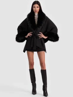Alice and Olivia ANDREW PANT|JADE MESH BUTTON DOWN*JOANNE SWEATER COAT
