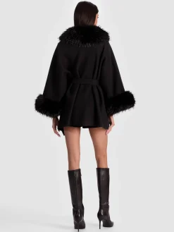 Alice and Olivia ANDREW PANT|JADE MESH BUTTON DOWN*JOANNE SWEATER COAT