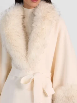 Alice and Olivia ANDREW PANT|JADE MESH BUTTON DOWN*JOANNE SWEATER COAT