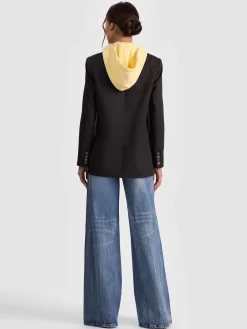 Alice and Olivia BLAZERS*JORDAN BLAZER WITH REMOVABLE HOODIE