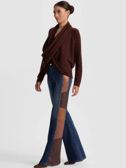 Alice and Olivia PULLOVERS*JULES CASHMERE DRAPED PULLOVER