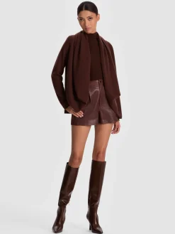 Alice and Olivia PULLOVERS*JULES CASHMERE DRAPED PULLOVER