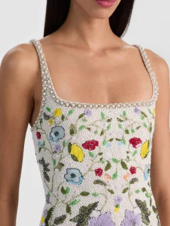 Alice and Olivia MINI*JULIA EMBELLISHED MINI GOWN