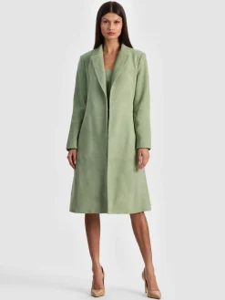 Alice and Olivia COATS*KARLEY SUEDE WRAP COAT