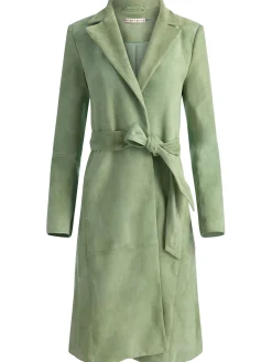Alice and Olivia COATS*KARLEY SUEDE WRAP COAT