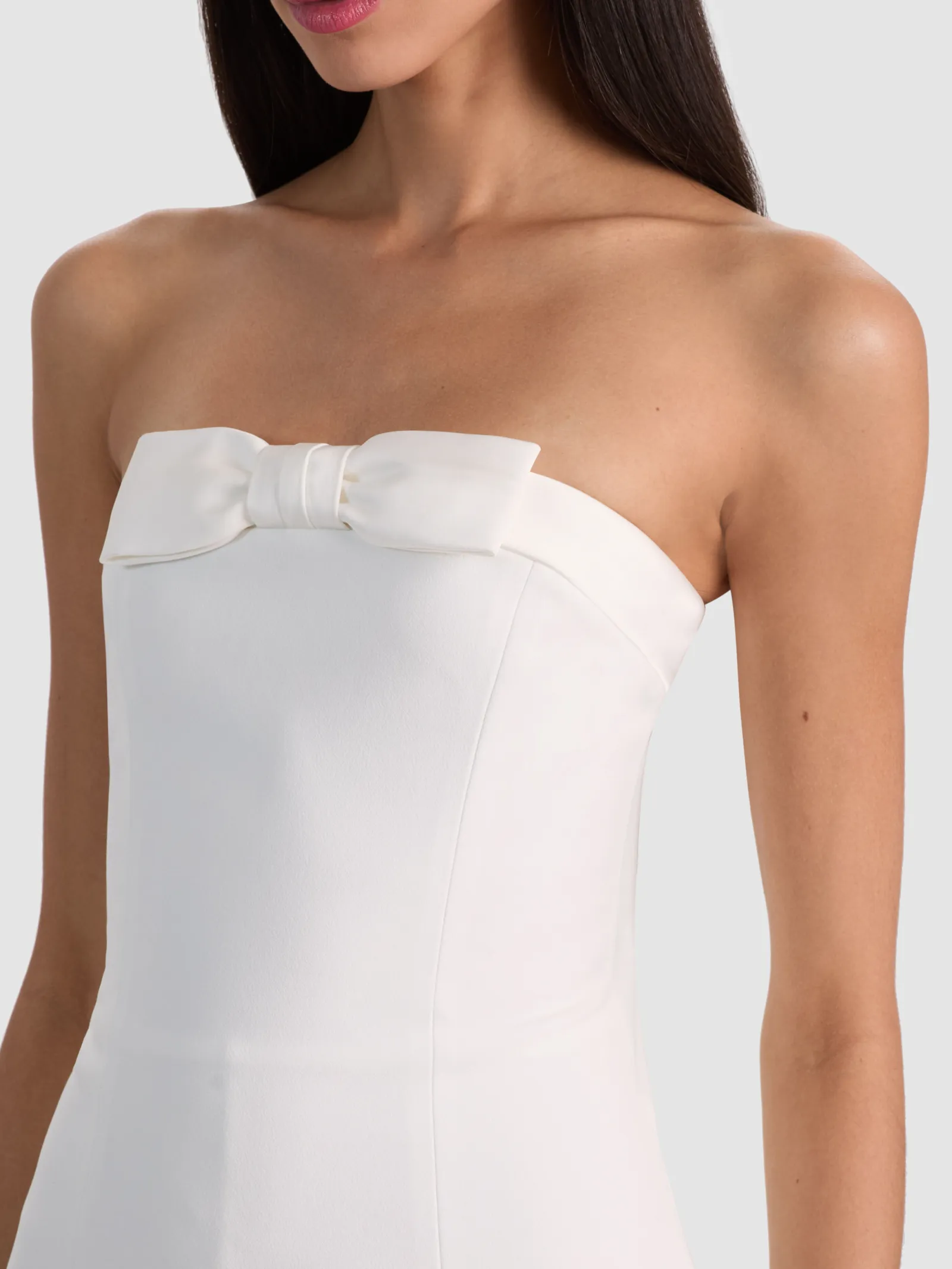 Alice and Olivia JUMPSUITS + ROMPERS*KATYA SCULPTED BOW ROMPER