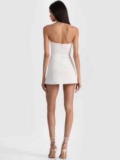 Alice and Olivia JUMPSUITS + ROMPERS*KATYA SCULPTED BOW ROMPER