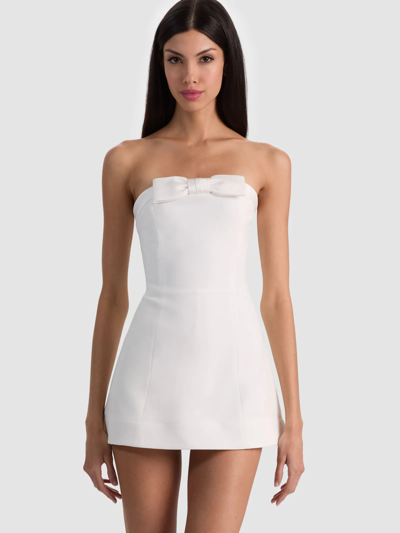 Alice and Olivia JUMPSUITS + ROMPERS*KATYA SCULPTED BOW ROMPER
