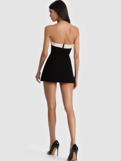 Alice and Olivia JUMPSUITS + ROMPERS*KATYA SCULPTED BOW ROMPER