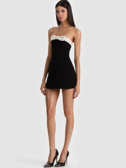 Alice and Olivia JUMPSUITS + ROMPERS*KATYA SCULPTED BOW ROMPER