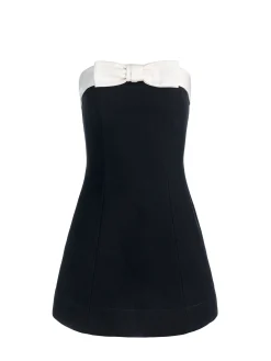 Alice and Olivia JUMPSUITS + ROMPERS*KATYA SCULPTED BOW ROMPER