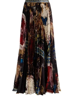 Alice and Olivia MAXI*KATZ PLEATED MAXI SKIRT