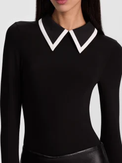 Alice and Olivia BODYSUITS*KEENAN POLO BODYSUIT