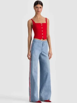 Alice and Olivia TANKS*KELCEY BUTTON FRONT TOP