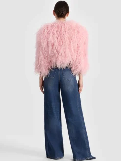 Alice and Olivia JACKETS*KIDMAN FEATHERED JACKET