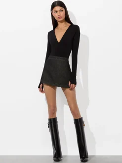 Alice and Olivia MINI*LAKELYN DENIM SKORT