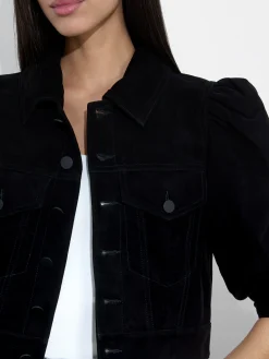 Alice and Olivia LEATHER + SUEDE*LANA SUEDE JACKET