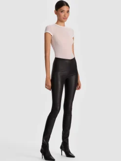 Alice and Olivia LEATHER AND SUEDE*LENNOX LEATHER LEGGING