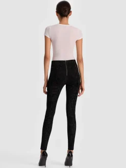 Alice and Olivia LEATHER AND SUEDE*LENNOX SUEDE LEGGING