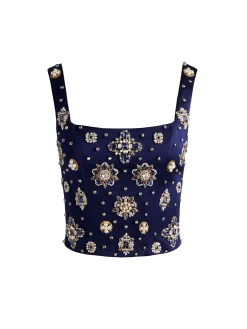 Alice and Olivia TANKS*LILIANNA EMBELLISHED CORSET TOP