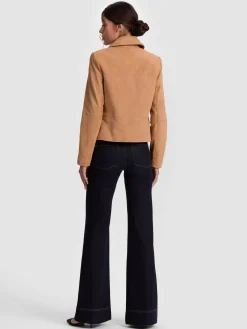 Alice and Olivia LEATHER + SUEDE*LOGAN SUEDE COAT