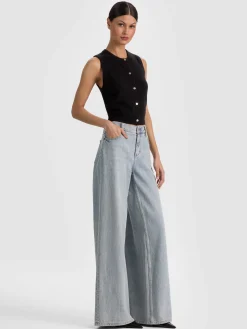 Alice and Olivia CARDIGANS*LOLY BUTTON FRONT CASHMERE VEST