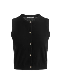 Alice and Olivia CARDIGANS*LOLY BUTTON FRONT CASHMERE VEST