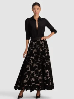 Alice and Olivia MAXI*LORENA LACE MAXI SKIRT