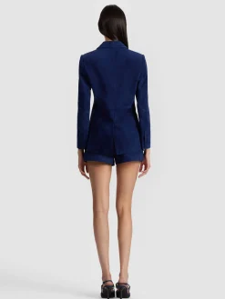 Alice and Olivia BLAZERS*MACEY SUEDE FITTED BLAZER