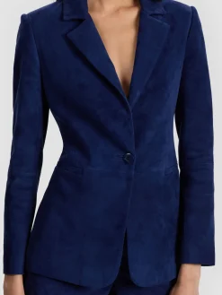 Alice and Olivia BLAZERS*MACEY SUEDE FITTED BLAZER