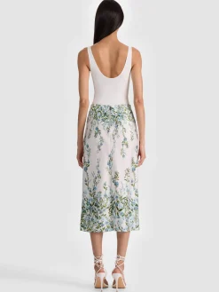 Alice and Olivia MIDI*MAEVE SLIP SKIRT