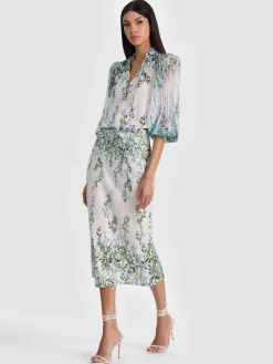 Alice and Olivia MIDI*MAEVE SLIP SKIRT
