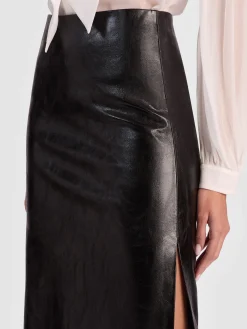 Alice and Olivia MIDI*MAEVE VEGAN MIDI SKIRT