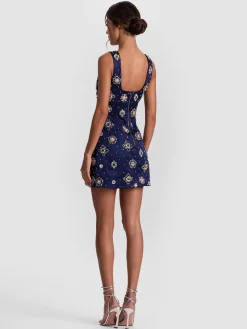 Alice and Olivia MINI*MANDY EMBELLISHED MINI DRESS