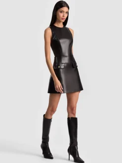 Alice and Olivia MINI*MARCELLA VEGAN MINI DRESS
