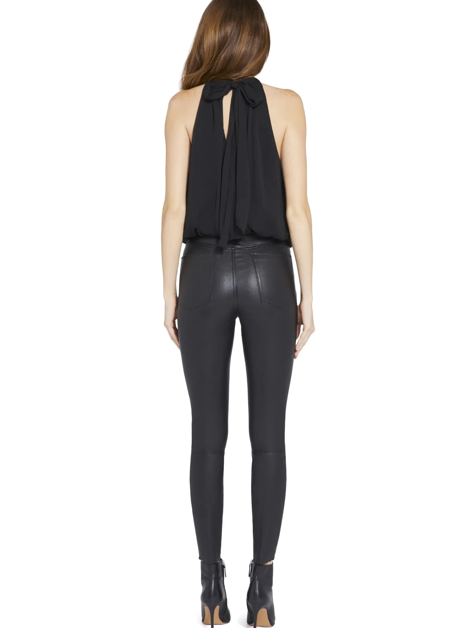 Alice and Olivia ANDREW PANT|JADE MESH BUTTON DOWN*MARIS HALTER TOP