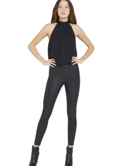 Alice and Olivia ANDREW PANT|JADE MESH BUTTON DOWN*MARIS HALTER TOP
