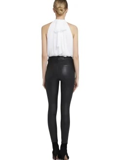 Alice and Olivia ANDREW PANT|JADE MESH BUTTON DOWN*MARIS HALTER TOP