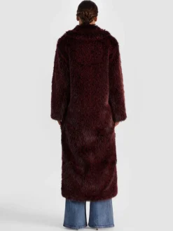 Alice and Olivia COATS*MARVIN FAUX FUR MAXI COAT