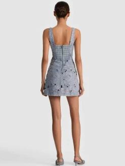 Alice and Olivia MINI*MARYANN LASER-CUT DENIM DRESS